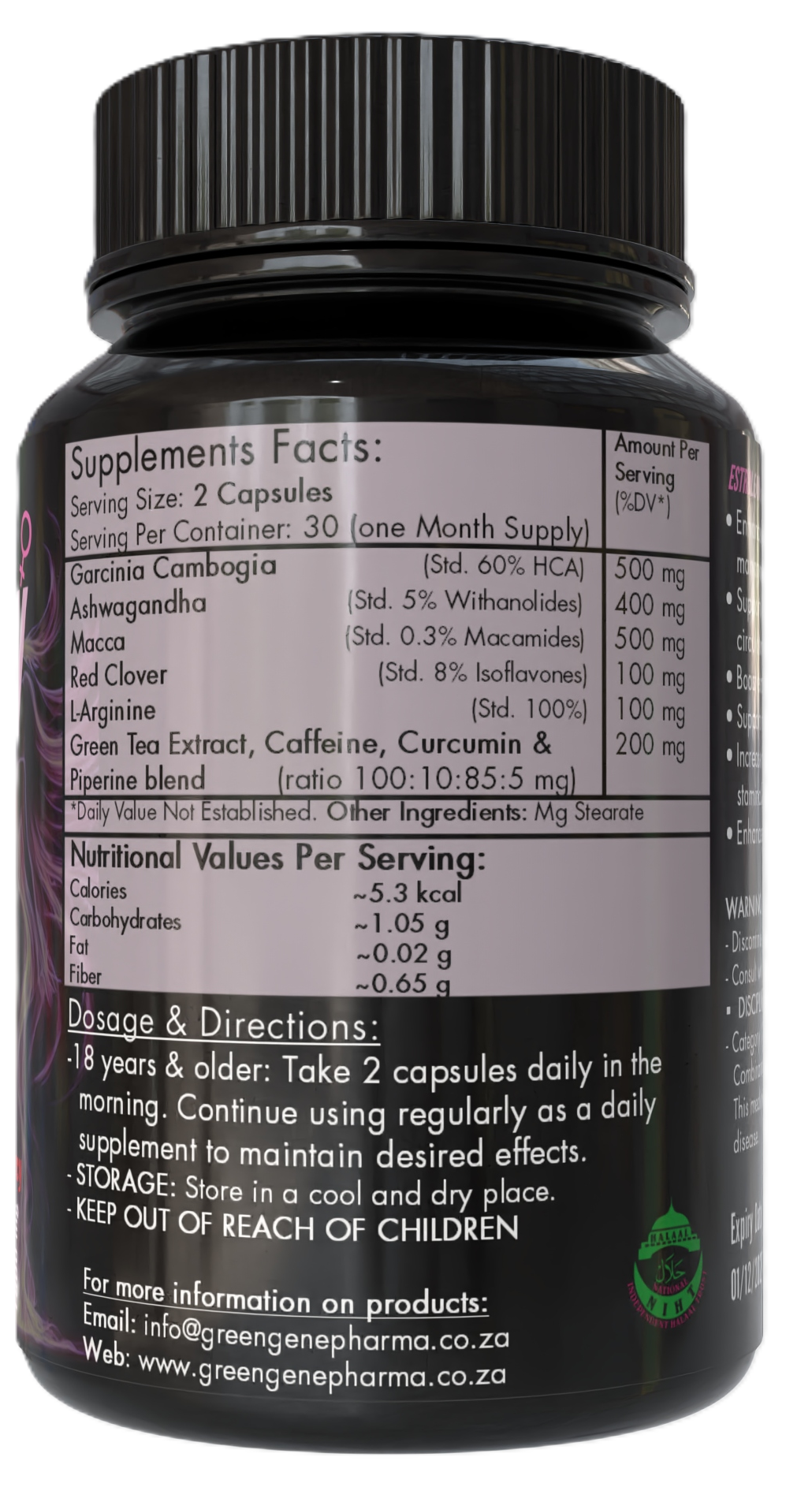 EstroLean - Fast Slimming & Fitness Support for Women (60 Capsules - One Month Supply)