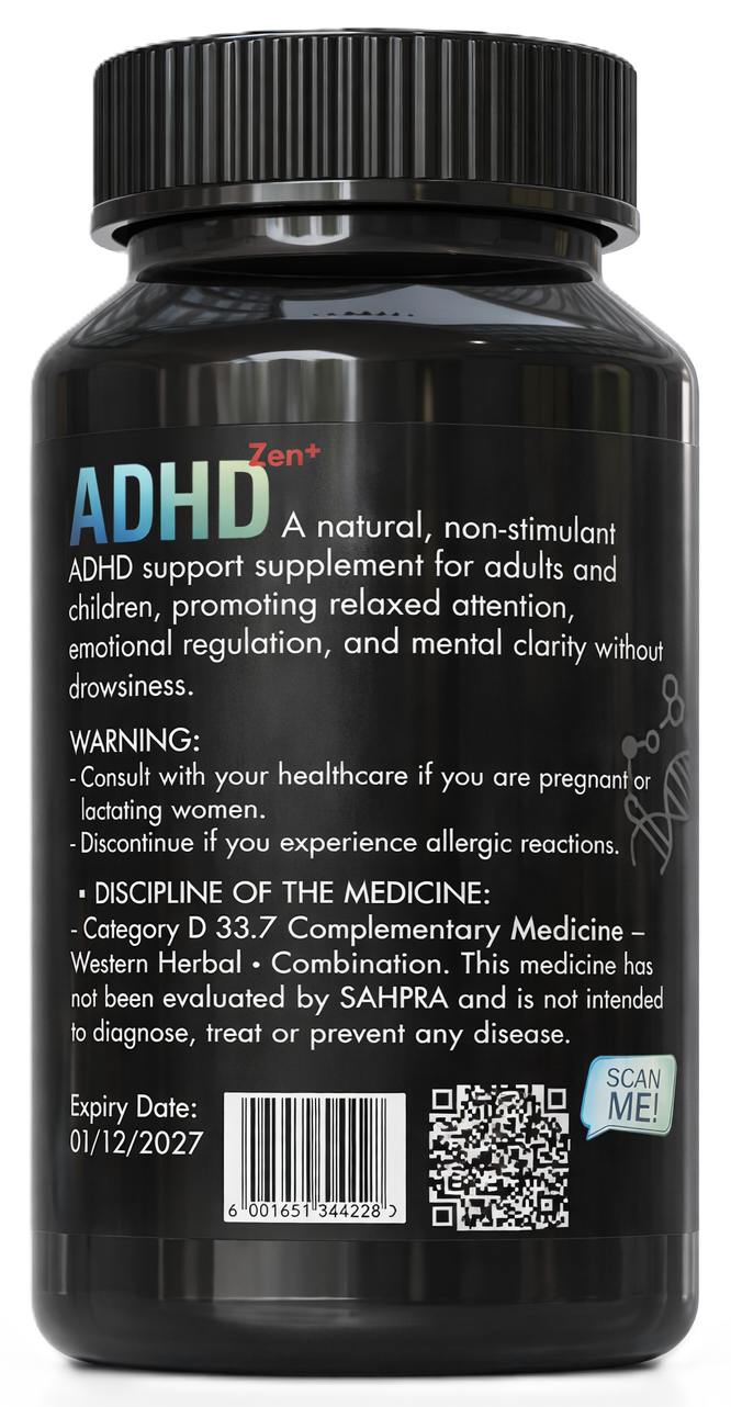 ADHD Zen+ Ultimate ADHD Support for Kids and Adults (60 Capsules)