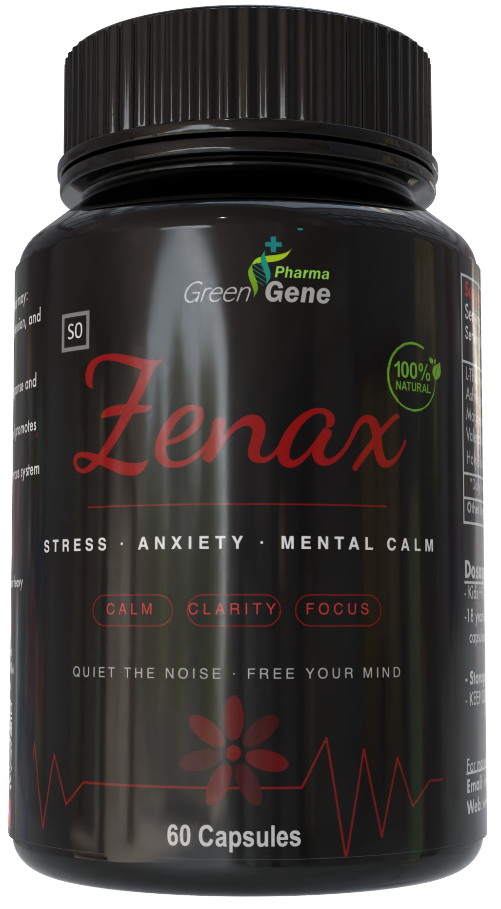 Zenax — Natural Mind & Stress Support Formula (60 Capsules - One Month Supply)