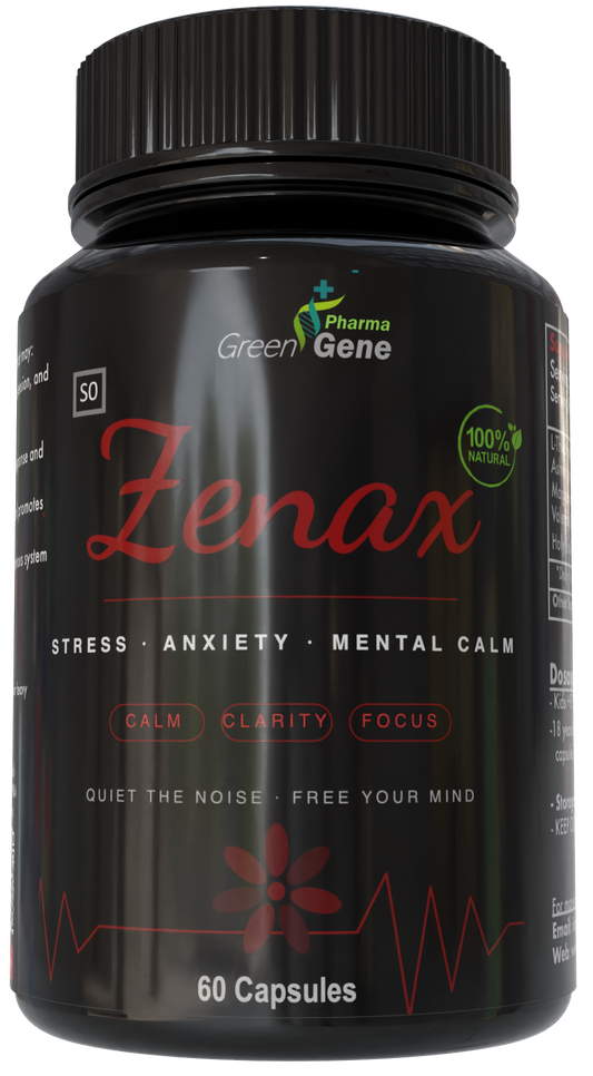Zenax — Natural Mind & Stress Support Formula (60 Capsules - One Month Supply)