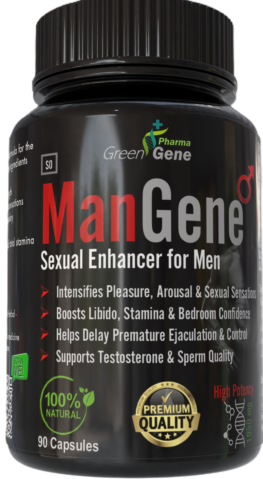ManGene - Ultimate Sexual Enhancer for Men (90 Capsules - One Month Supply)