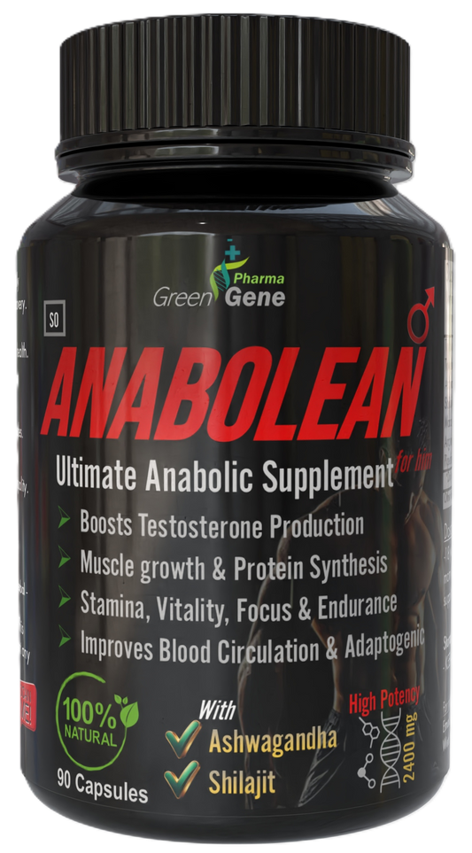 AnaboLean - Testosterone Booster & Anabolic Support (90 Capsules - One Month Supply)