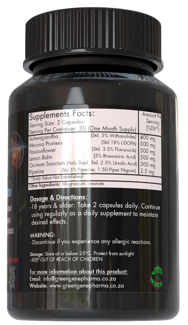 Soul - Natural Formula for Stress, Depression, Anxiety & Emotional Balance (60 Capsules - One Month Supply)