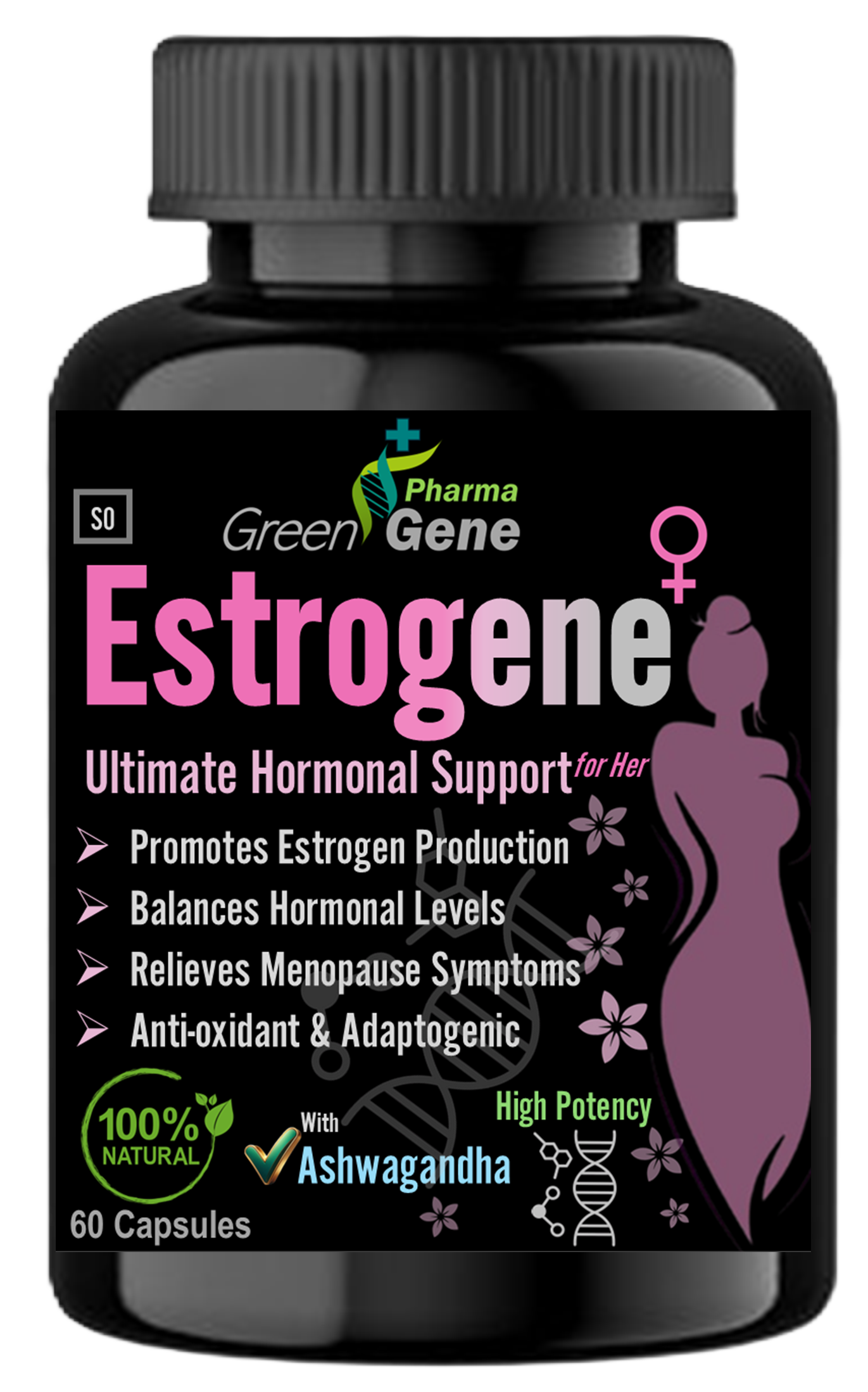 Estrogene – Ultimate Hormonal Support for Women (60 Capsules - One Month Supply)