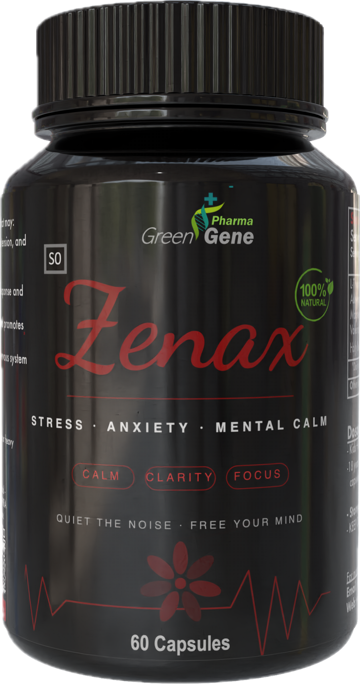 Zenax β Natural Mind & Stress Support Formula (60 Capsules - One Month Supply)
